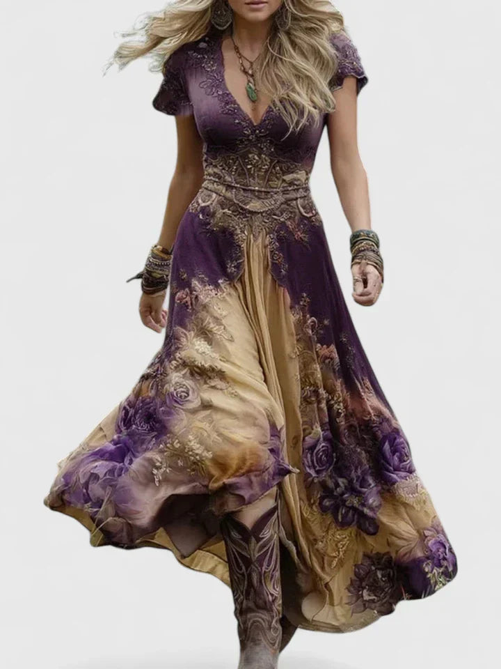 Kukallinen maxi mekko