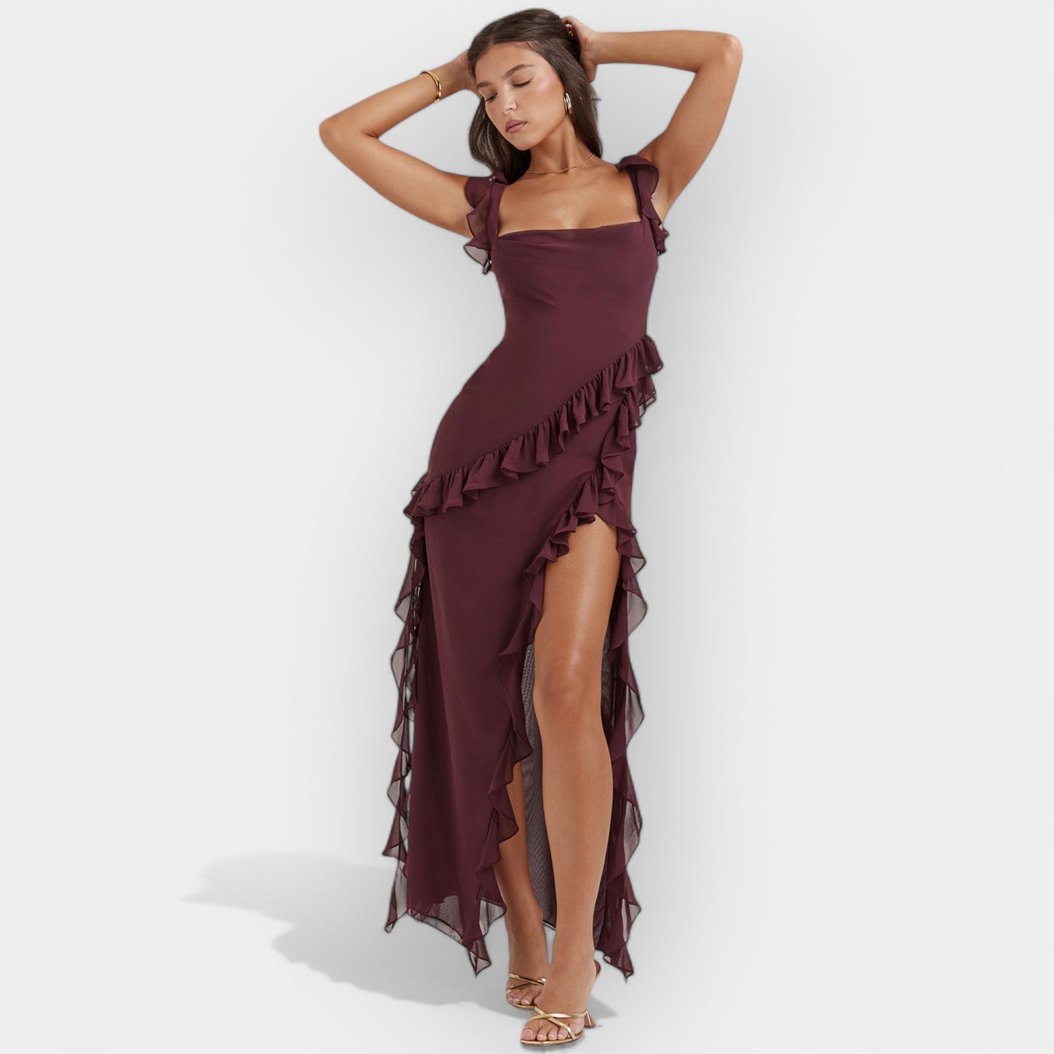 Volangihame halkiolla