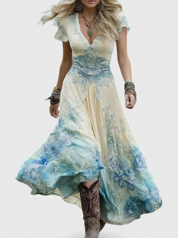 Kukallinen maxi mekko